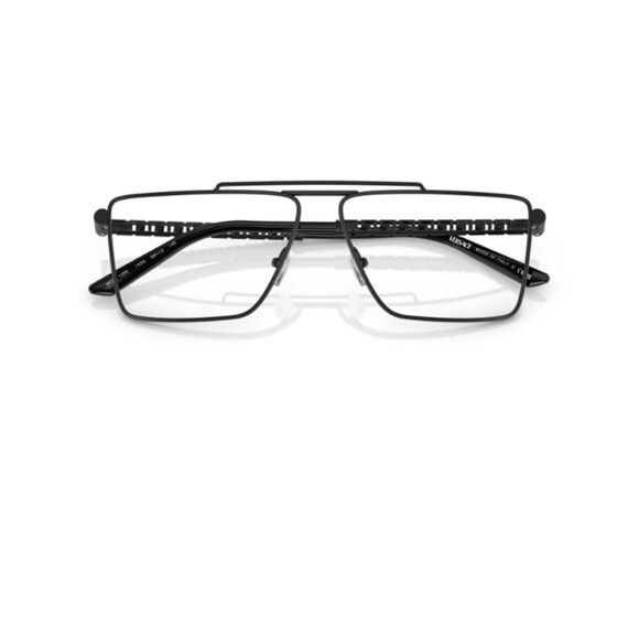 Versace NWT VE1295 1433 Black Matte Pilot Unisex Eyeglasses - Picture 7 of 12